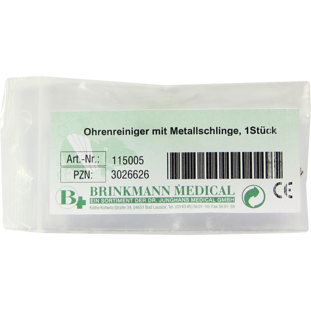 Verpackung für Ohrenreiniger mit Metallschlinge von Brinkmann Medical.
