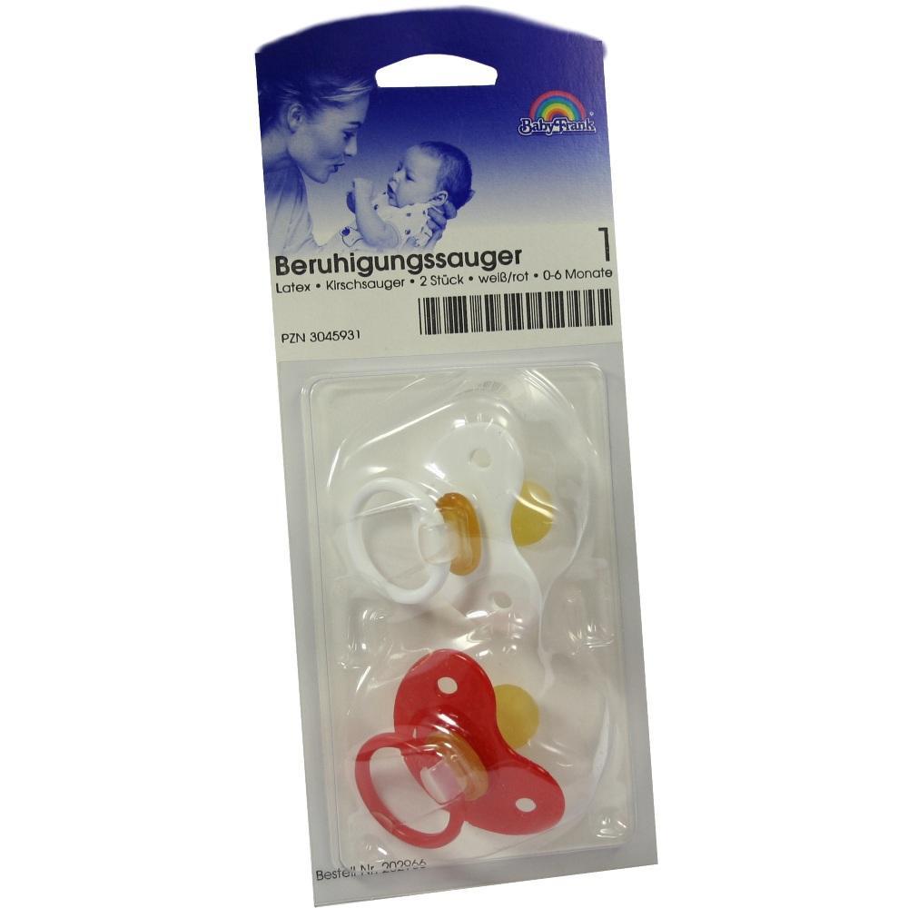 Zwei Babynuckel in einer Plastikverpackung mit Bild von Mutter und Baby oben.