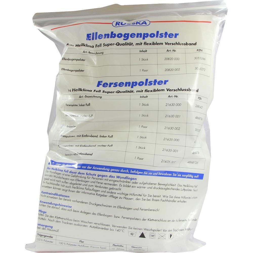 Eine Verpackung mit Ellenbogen- und Fersenpolstern.