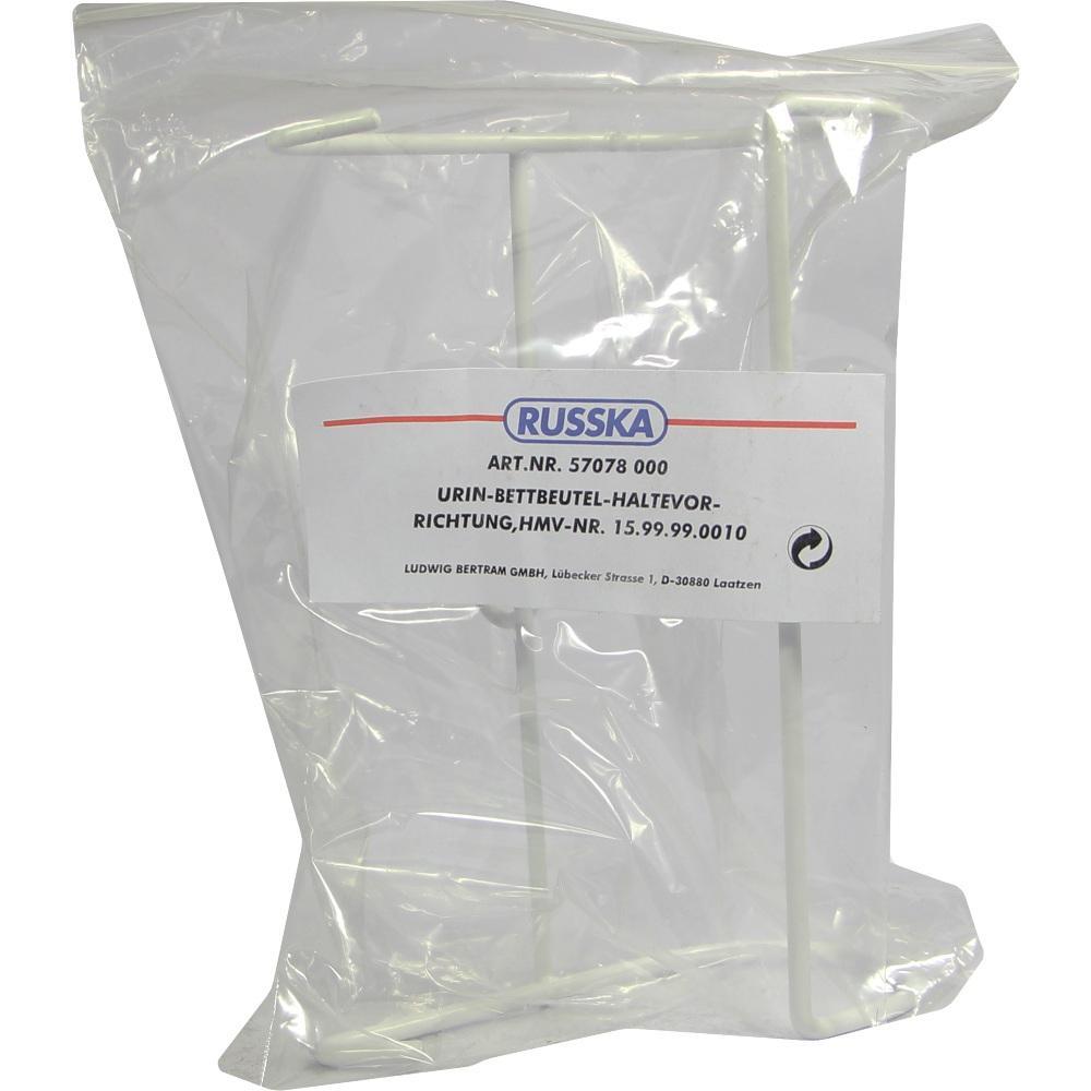 Plastikverpackung mit einem Urin-Beutelhalter von Russka.