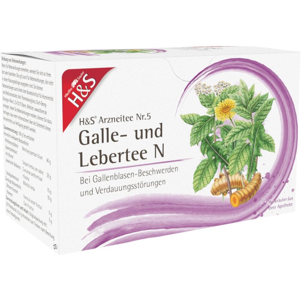 Eine Teepackung zur Unterst&uuml;tzung von Galle und Leber.