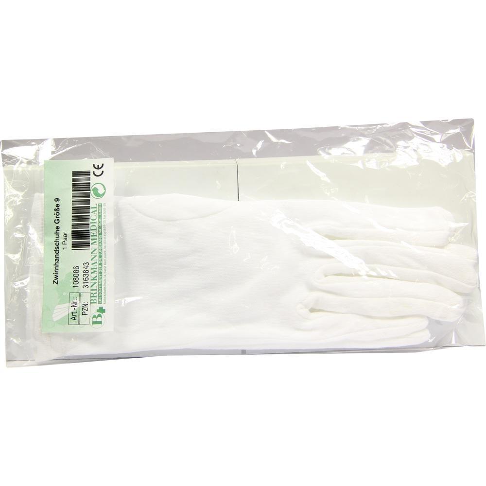 Weiße Handschuhe in durchsichtiger Verpackung.