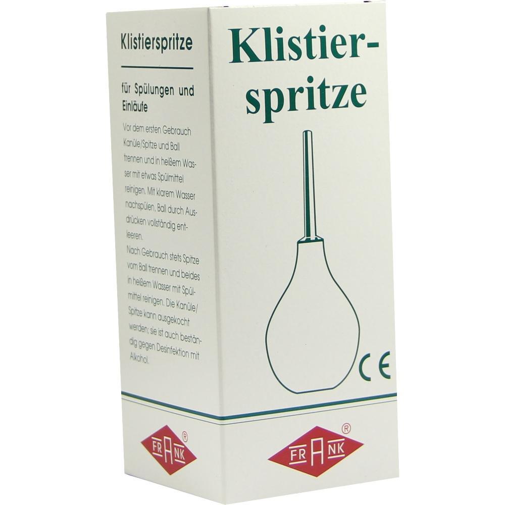 Eine Verpackung f&uuml;r eine Klistierspritze mit Reinigungshinweisen.