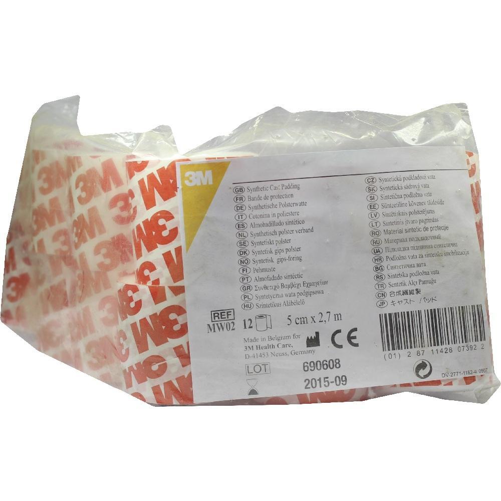 Eine Packung 3M Verbandwatte mit mehrsprachiger Beschriftung.