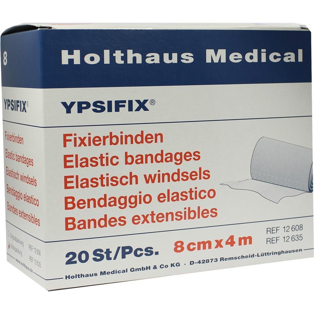 Eine Packung mit elastischen Fixierbinden von Holthaus Medical, 8 cm x 4 m.
