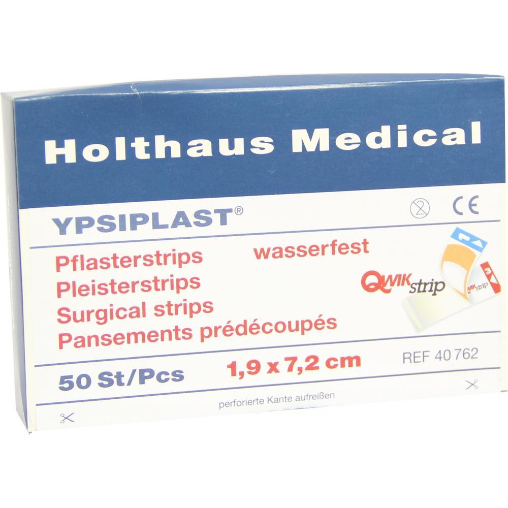 Eine Packung wasserfeste Pflasterstreifen der Marke Holthaus Medical.