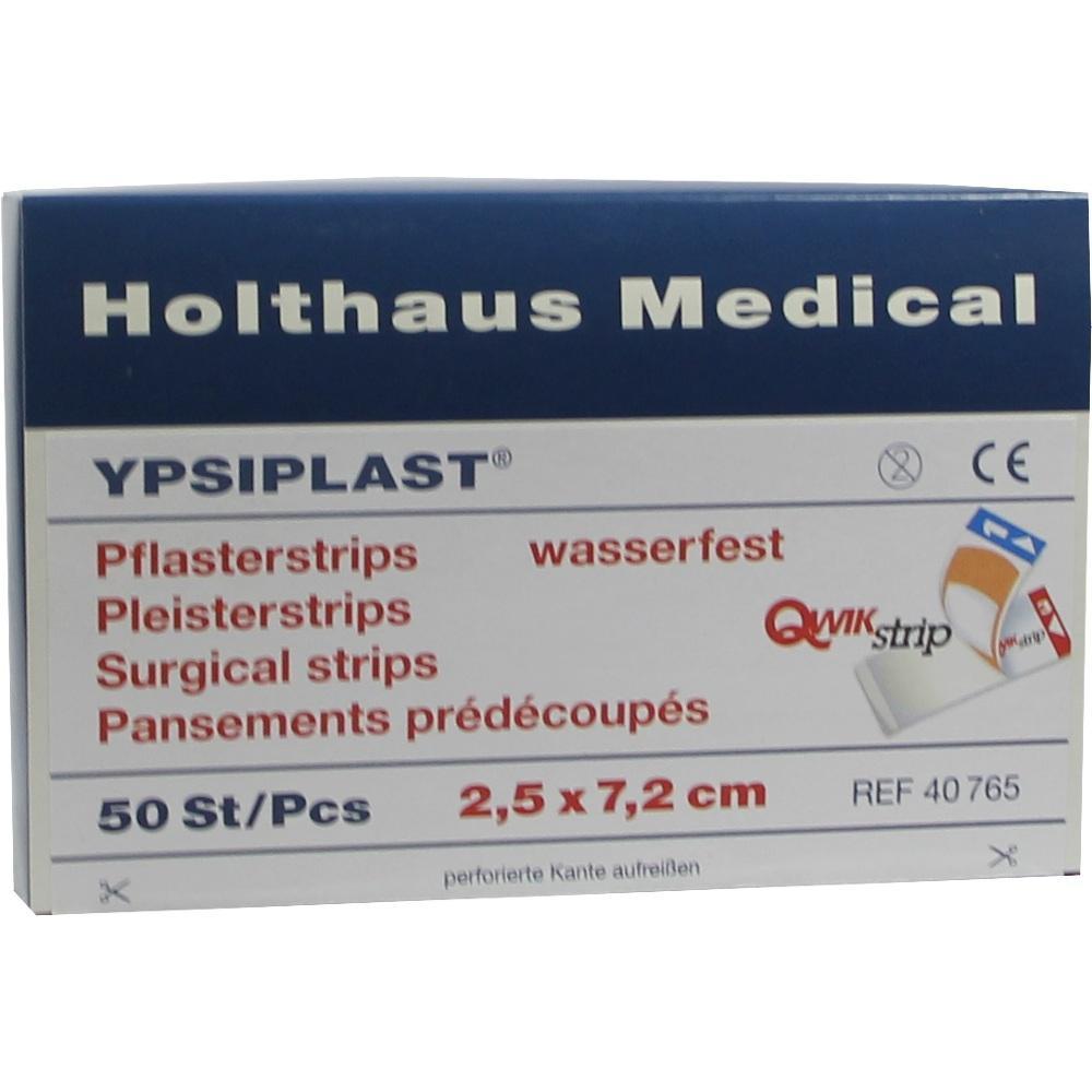 Eine Packung wasserfester Pflasterstreifen von Holthaus Medical.