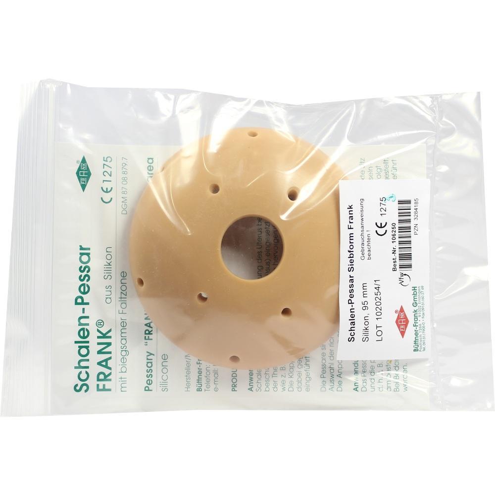 Rundes medizinisches Hilfsmittel in einer durchsichtigen Verpackung.