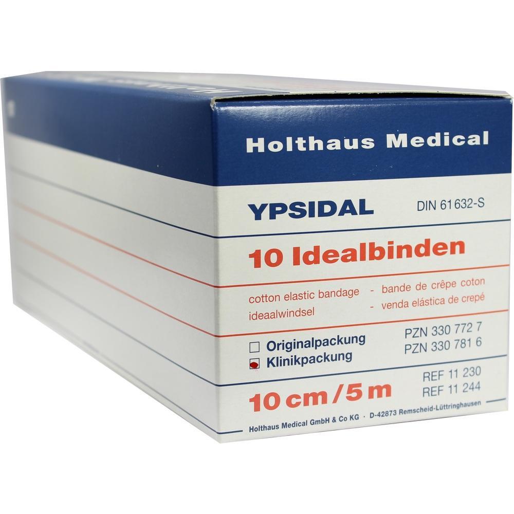 Eine Packung mit 10 elastischen Idealbinden von Holthaus Medical.