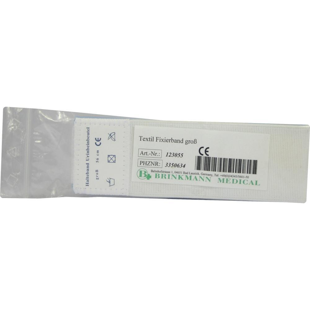 Verpackung von gro&szlig;em Textil Fixierband mit Etikett und Barcode.