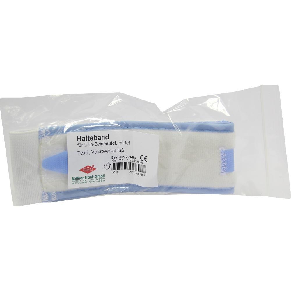 Ein Halteband für Urin-Beinbeutel in einer Verpackung.