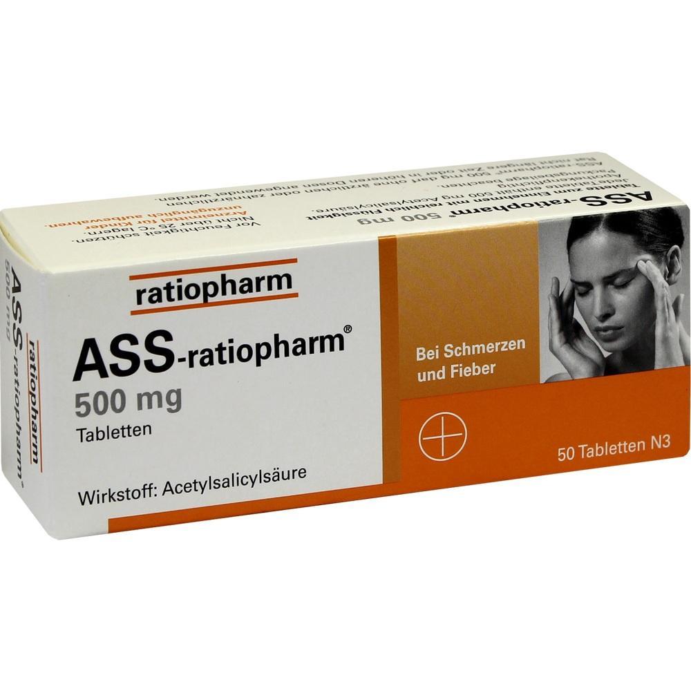 Eine Verpackung von Aspirin-Tabletten für Schmerzen und Fieber.
