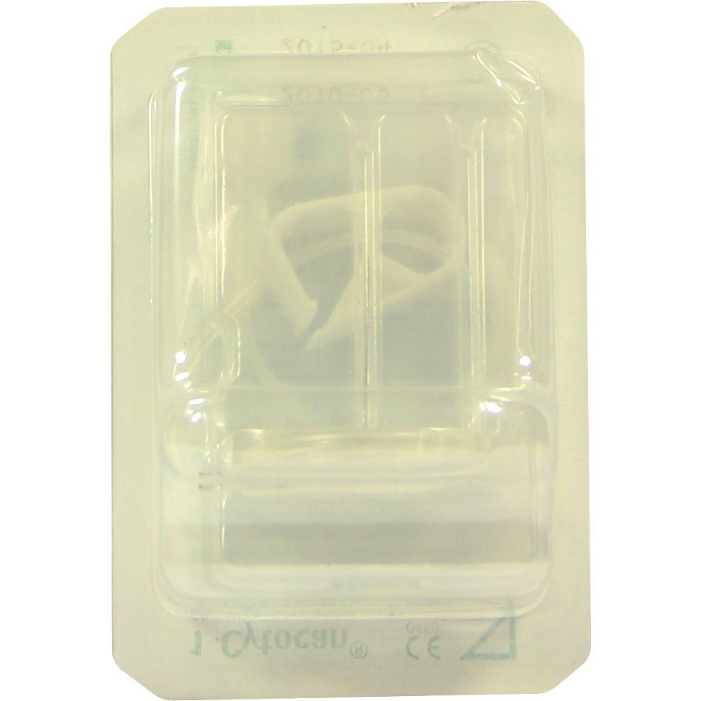 Eine durchsichtige Plastikverpackung mit einem Inhalt darin.