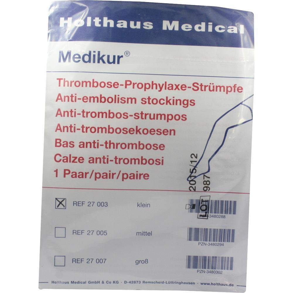 Verpackung f&uuml;r Thrombose-Str&uuml;mpfe in verschiedenen Gr&ouml;&szlig;en von Holthaus Medical.