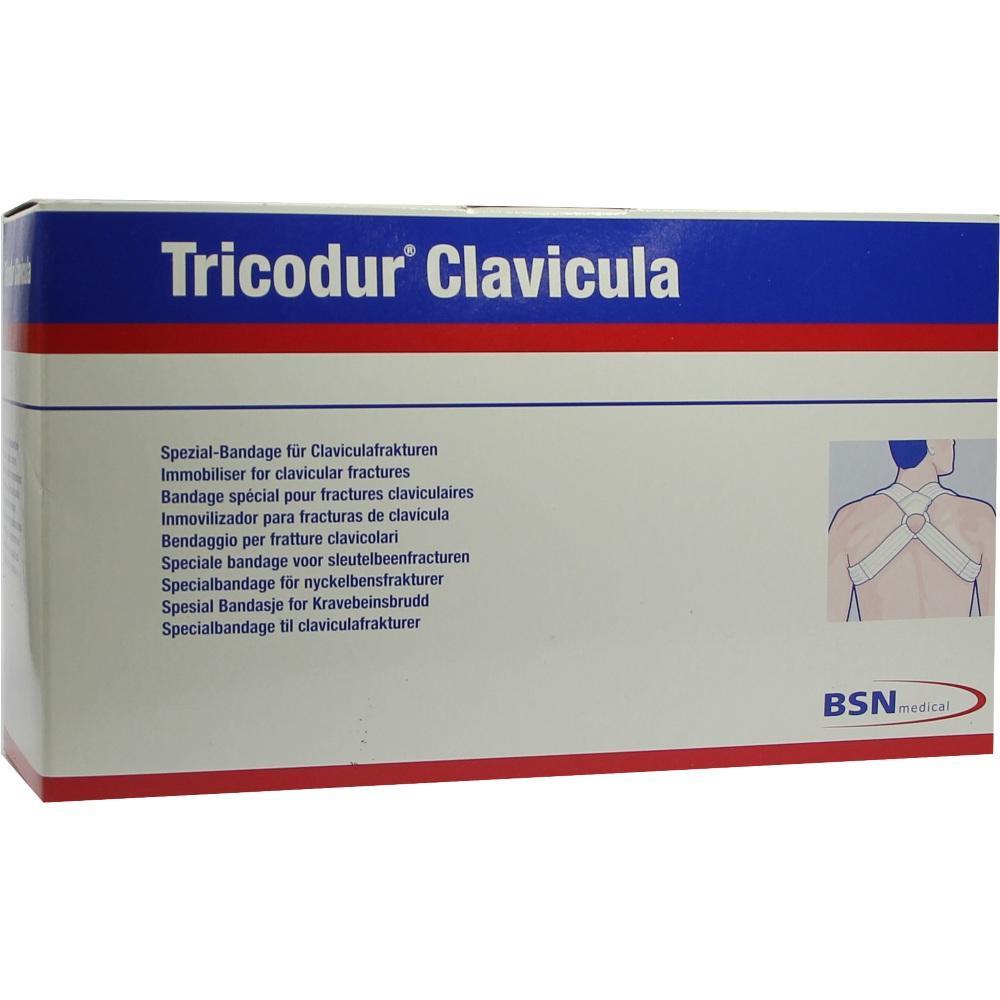 Verpackung einer Spezial-Bandage für Schlüsselbeinbrüche von Tricodur Clavicula.