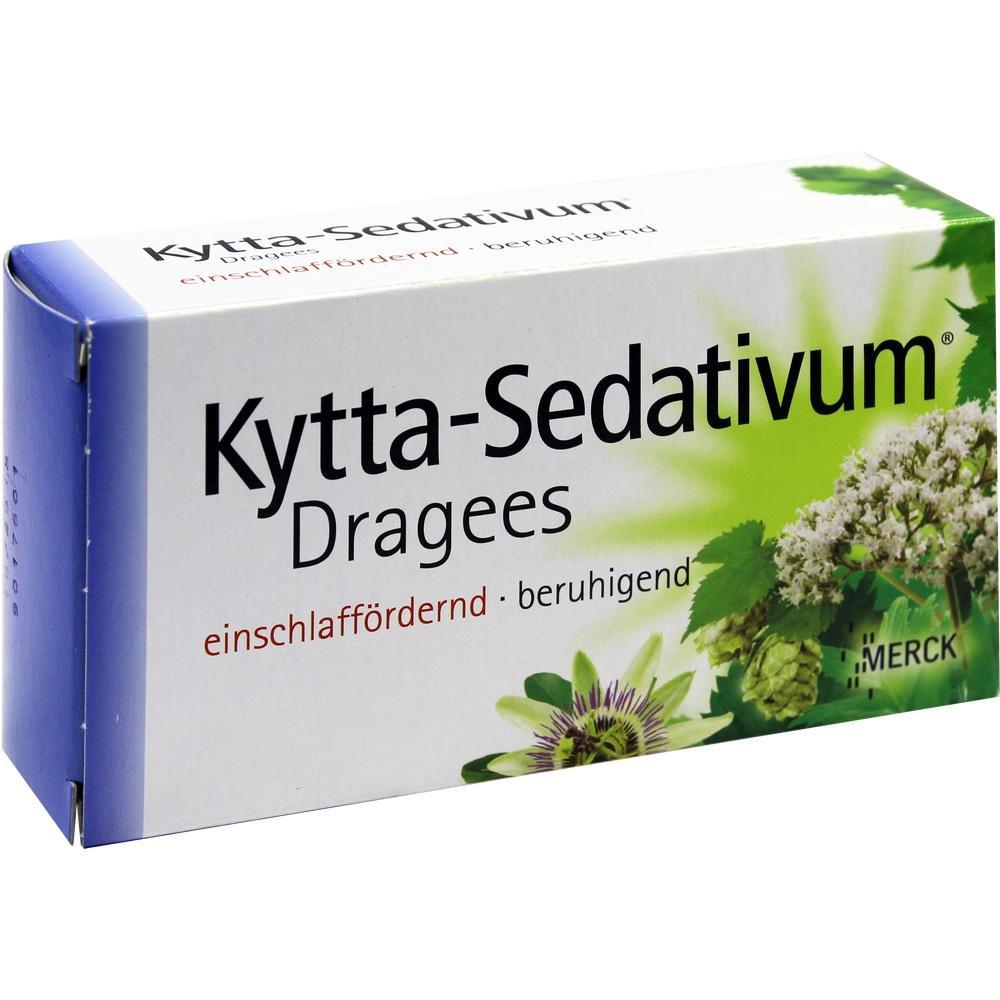 Verpackung von Kytta-Sedativum Dragees mit Aufschrift "einschlafff&ouml;rdernd, beruhigend".