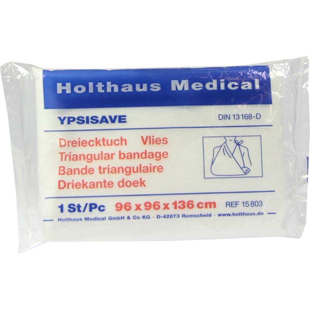 Verpacktes Dreieckstuch von Holthaus Medical zur Stabilisierung von Gliedma&szlig;en.