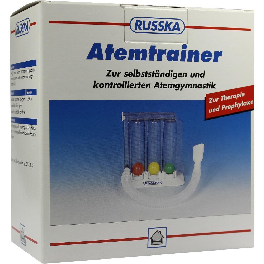 Ein Atemtrainer in einer Verpackung von Russka zur Atemgymnastik.