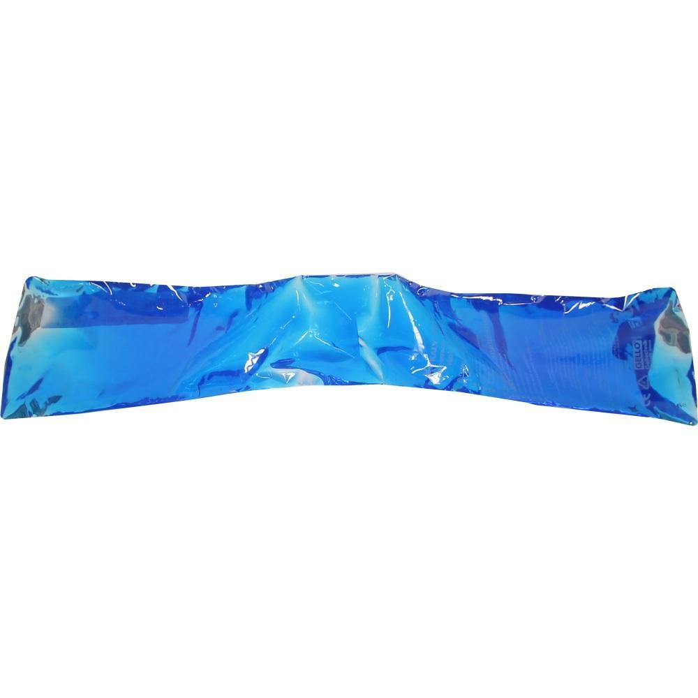 Eine blaue, längliche Gel-Packung liegt vor weißem Hintergrund.