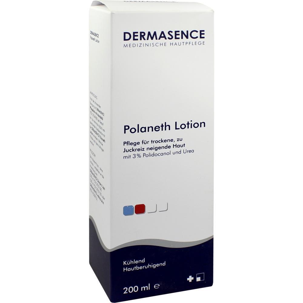 Wei&szlig;e Verpackung einer Lotion f&uuml;r trockene, juckende Haut mit 200 ml Inhalt.