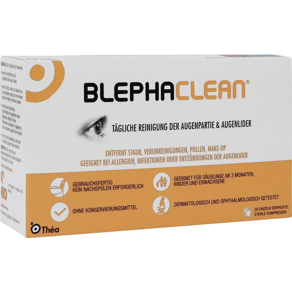 Blephaclean Schachtel für tägliche Augen- und Lidreinigung, geeignet für alle Altersgruppen.