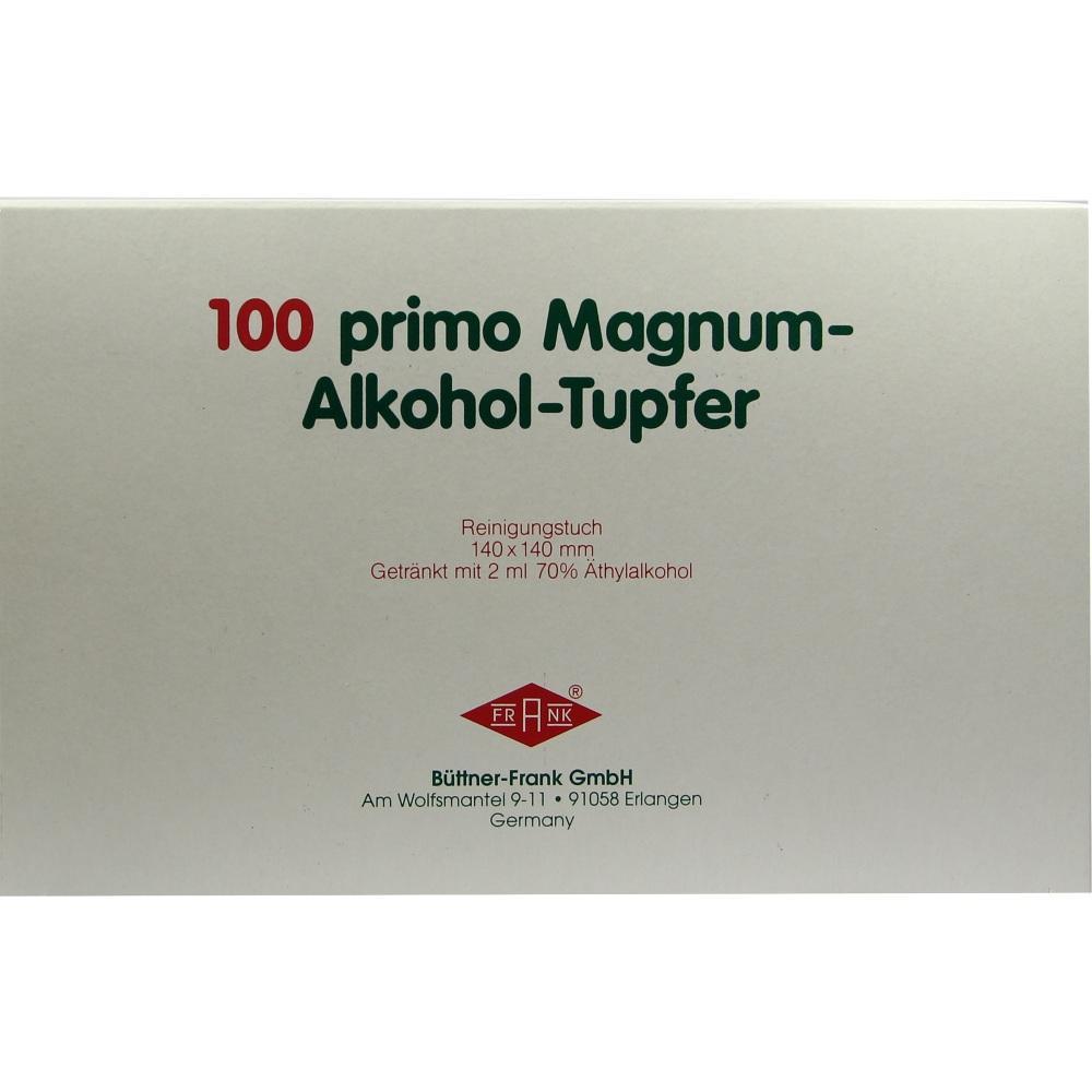 Schachtel mit 100 Alkohol-Tupfern, getr&auml;nkt in 70% Alkohol.