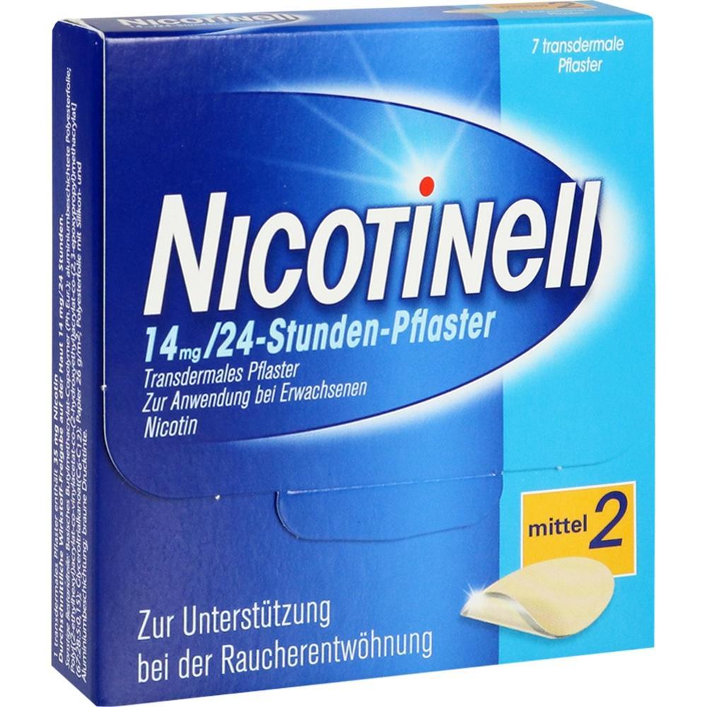 Blaue Verpackung von Nikotin-Pflastern zur Raucherentw&ouml;hnung.
