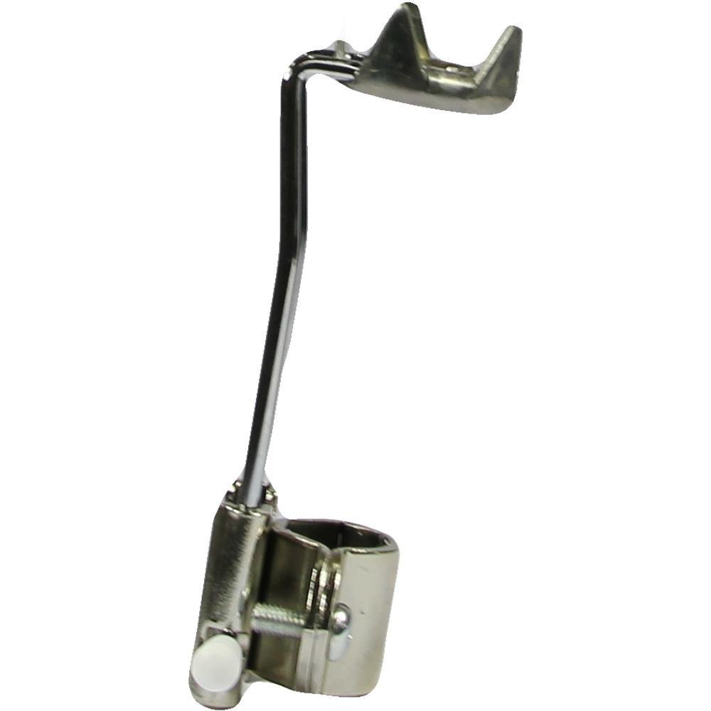 Metallhalterung mit gebogenem Griff und Clip unten.