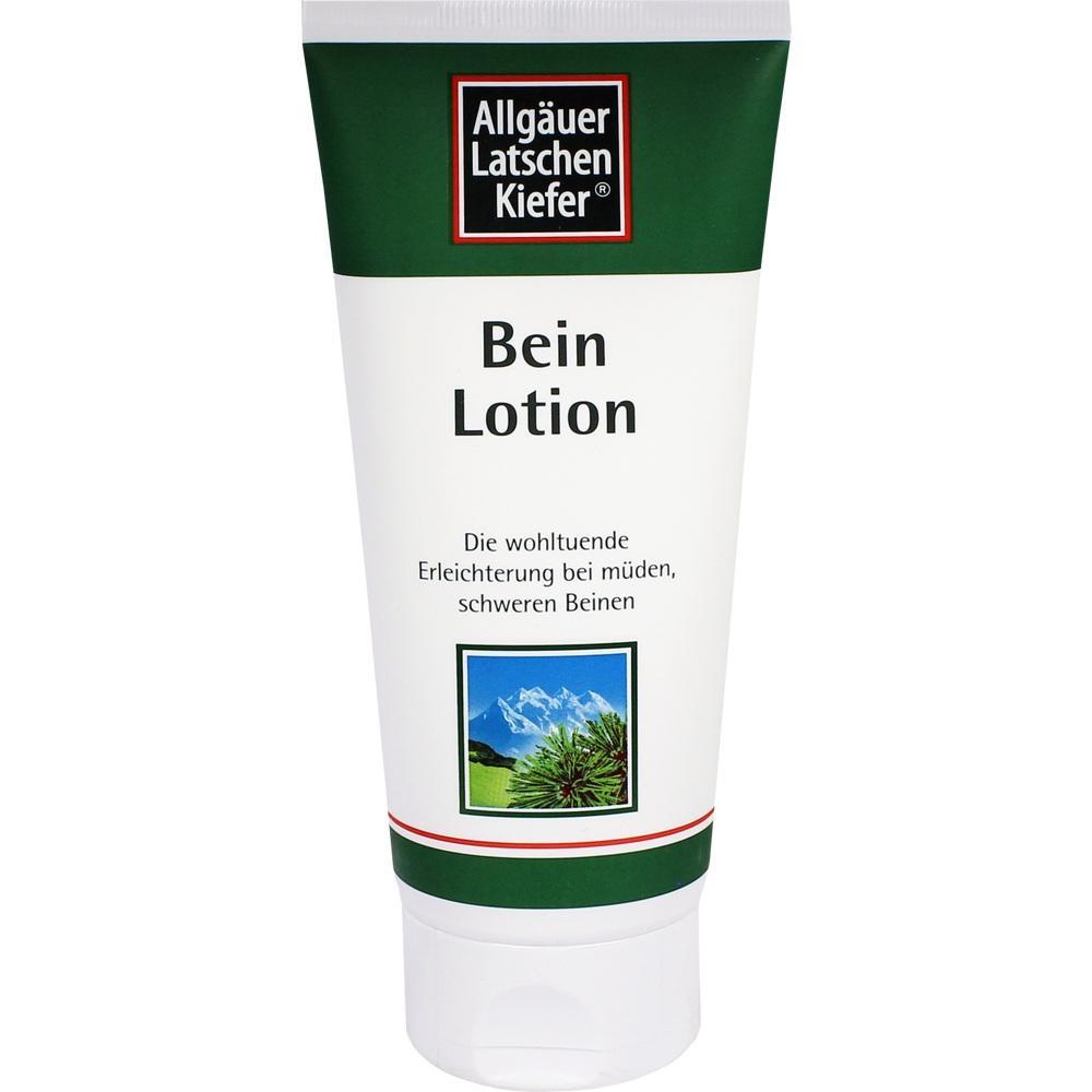 Eine Tube Beinlotion mit gr&uuml;n-wei&szlig;er Verpackung.