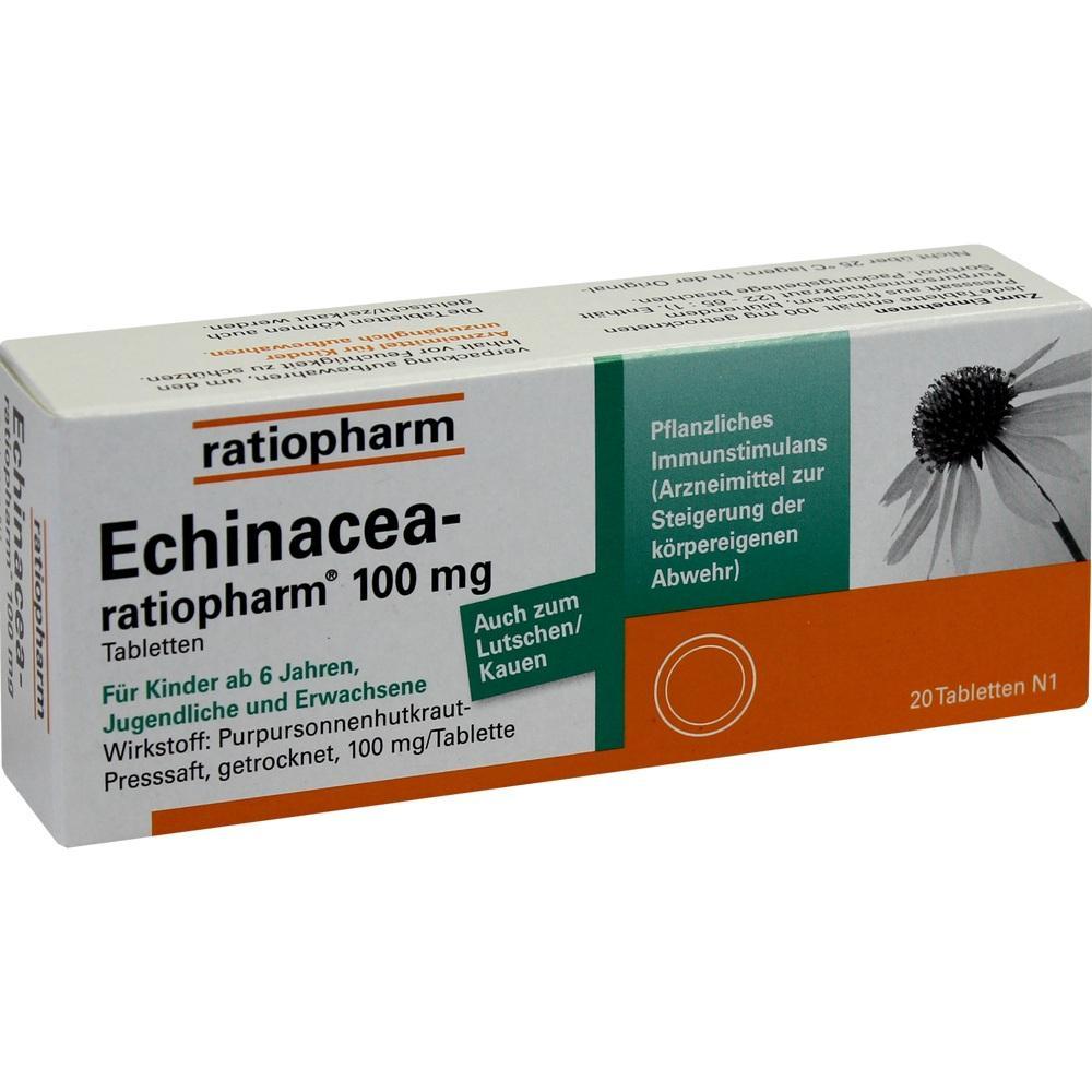 Eine Packung Echinacea-Tabletten für das Immunsystem.