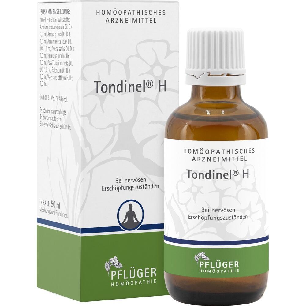 Braunes Fl&auml;schchen Tondinel&reg; H, ein hom&ouml;opathisches Mittel gegen nerv&ouml;se Ersch&ouml;pfung.
