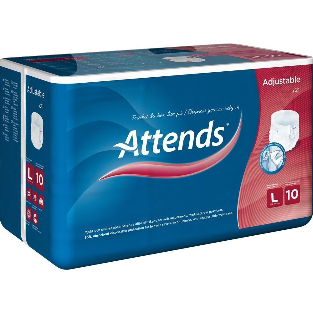 Eine Packung Attends Inkontinenzprodukte in Größe L.