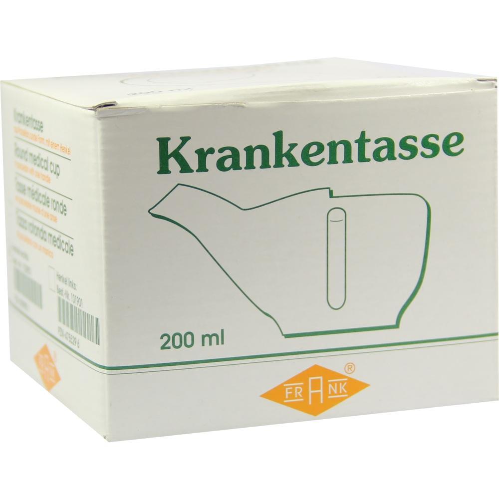 Weiße Verpackung mit der Aufschrift "Krankentasse" und einer Tassenzeichnung.