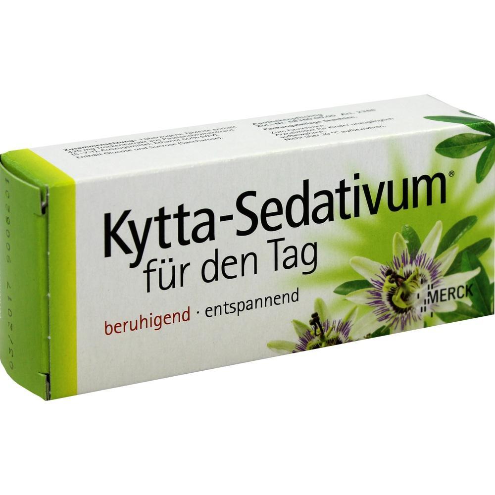 Eine Packung von Kytta-Sedativum-Tabletten f&uuml;r beruhigenden und entspannenden Gebrauch am Tag.