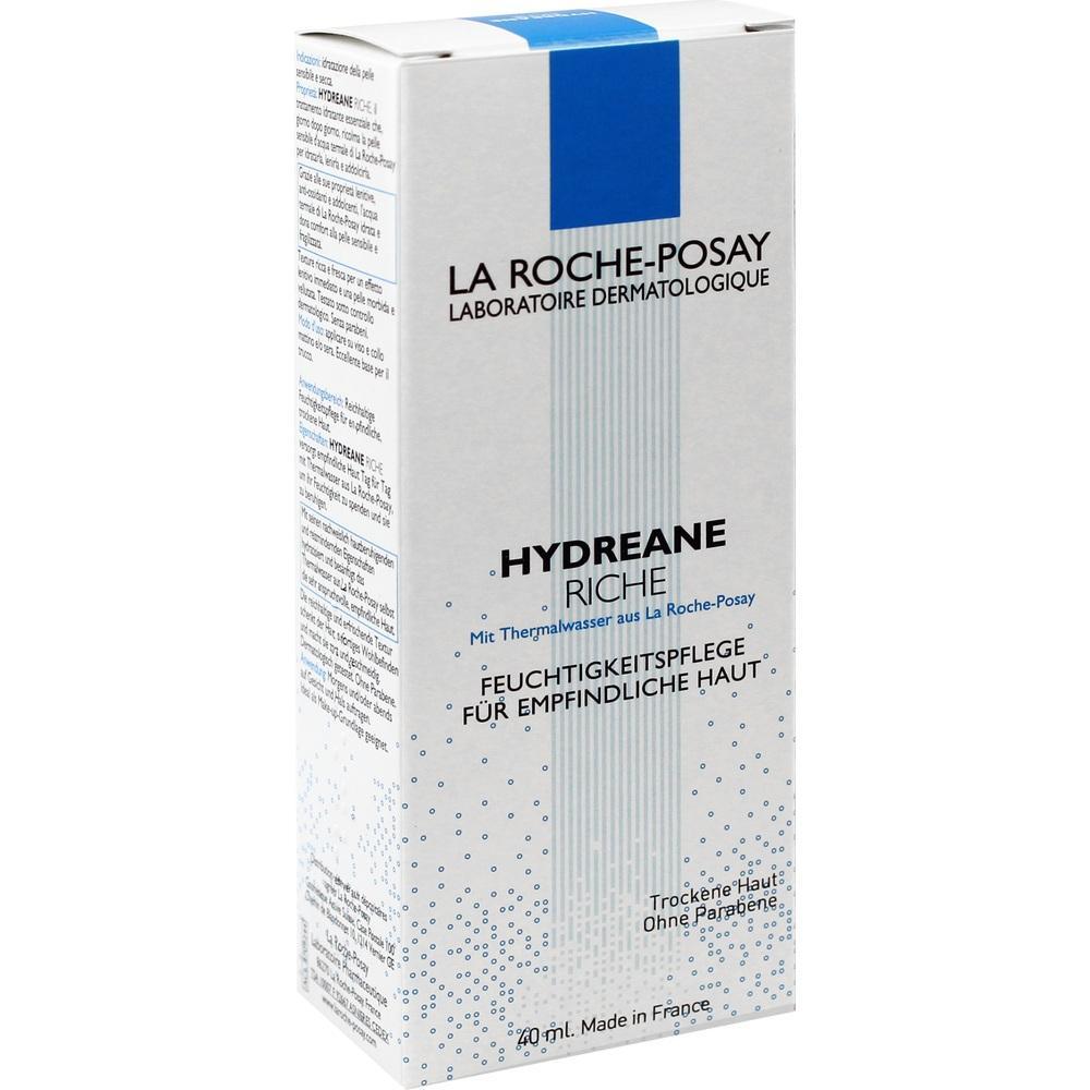 Eine weiße Schachtel mit einer Feuchtigkeitscreme für empfindliche Haut von La Roche-Posay.