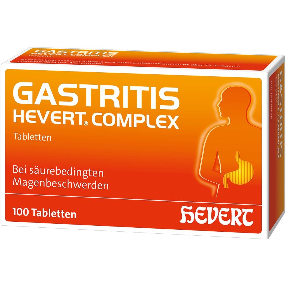 Rote Packung mit Tabletten gegen Magenschmerzen.