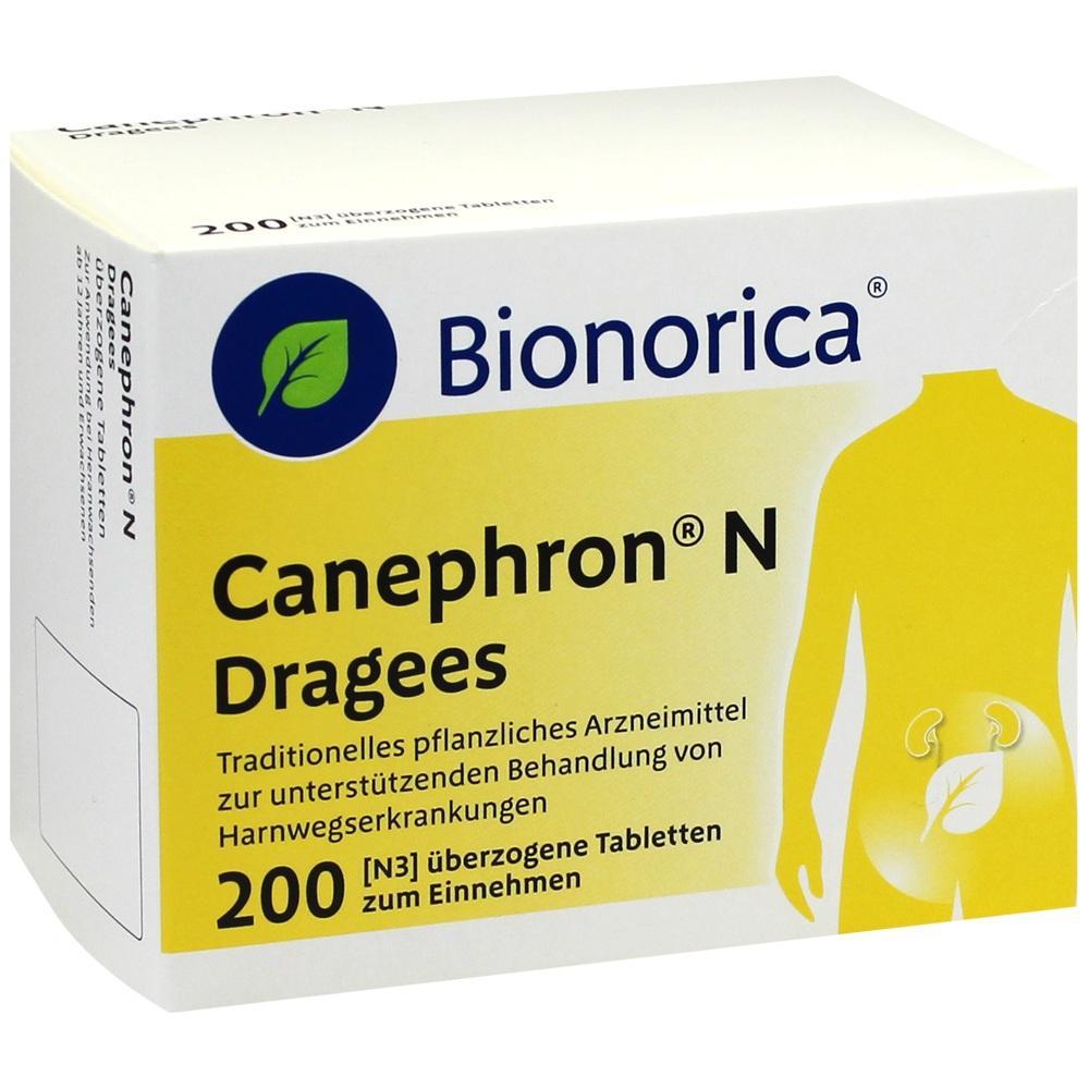Packung Canephron N Dragées für Harnwegserkrankungen.