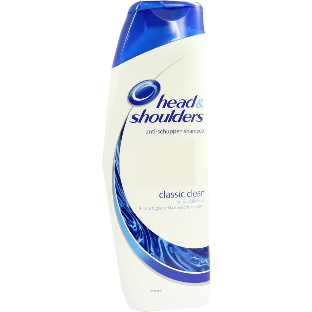 Shampooflasche mit blauem Deckel und blauem Logo.