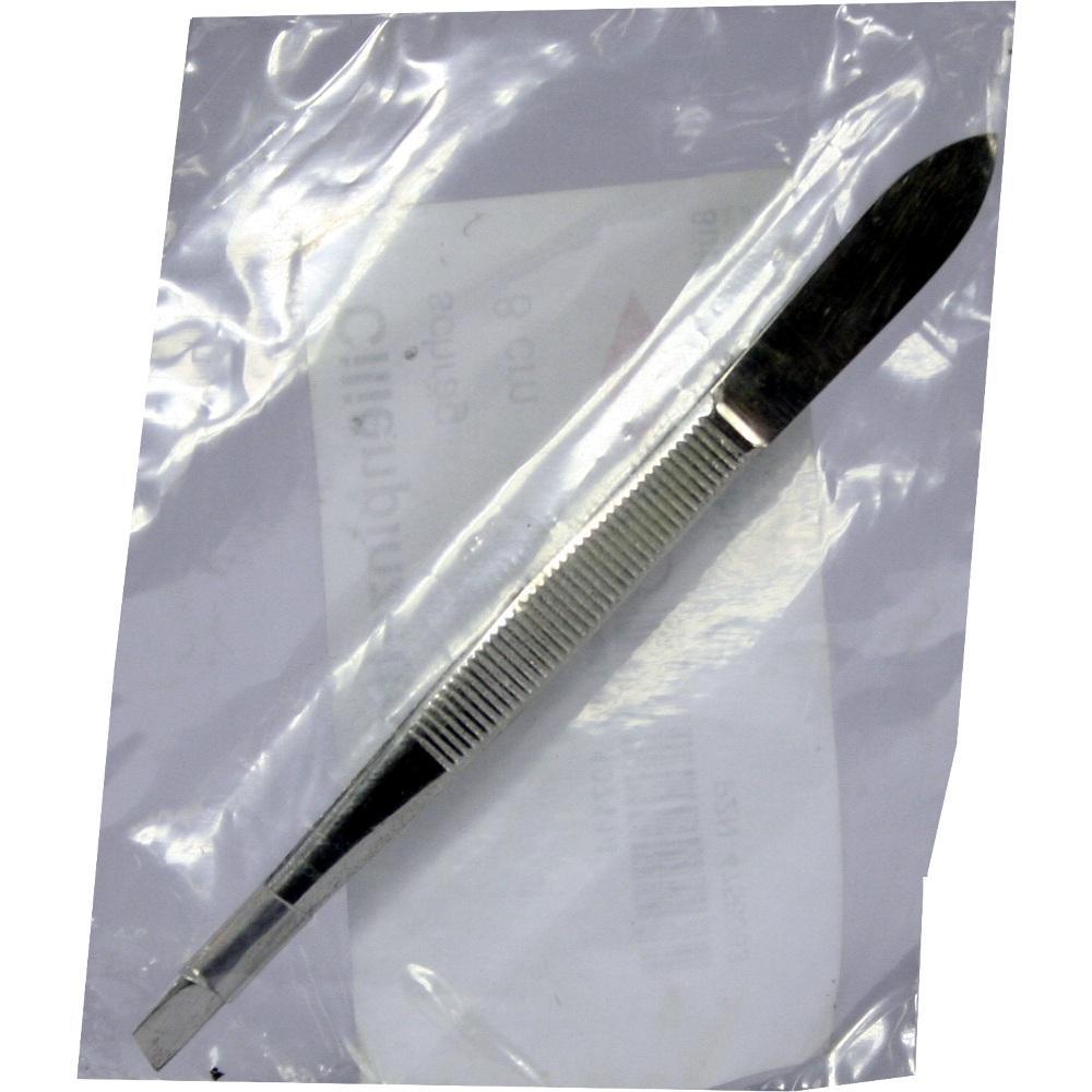 Eine Metallschaufel liegt in einer Plastikt&uuml;te.