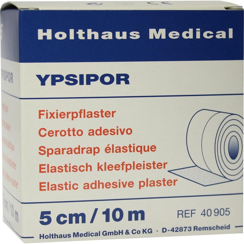 Eine Packung mit elastischem Fixierpflaster von Holthaus Medical.