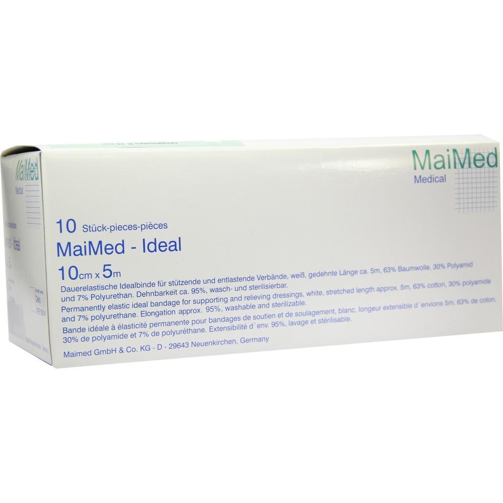 Eine Schachtel mit elastischen Verbänden von MaiMed in Weiß.