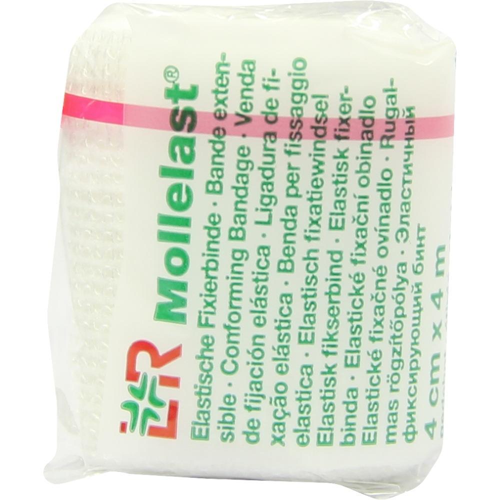 Eine elastische Bandage in weißer Verpackung mit grünem Text.