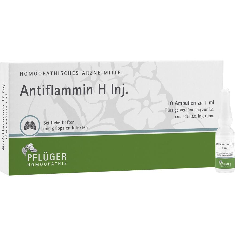 Verpackung von hom&ouml;opathischen Ampullen "Antiflammin H Inj." zur Behandlung von Infekten.