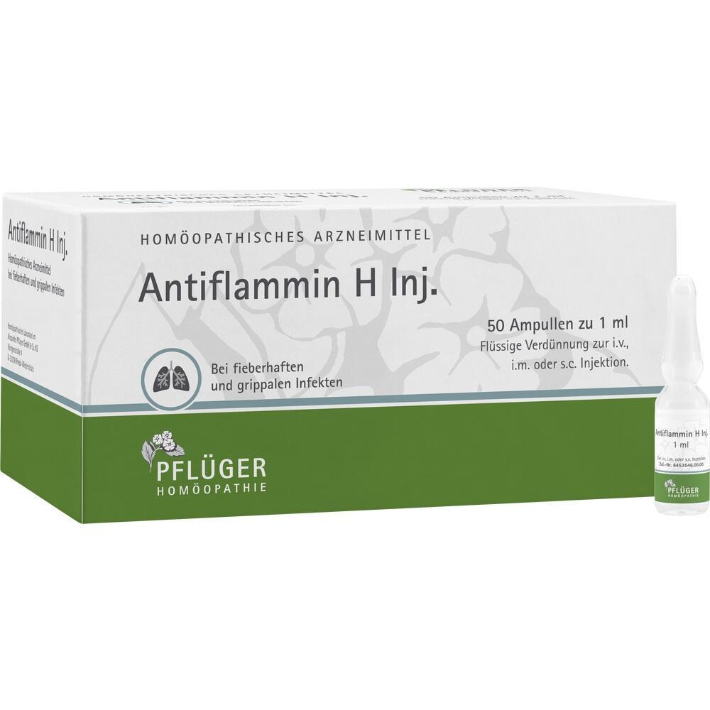 Eine Packung hom&ouml;opathisches Medikament mit Ampullen f&uuml;r Infektionen.