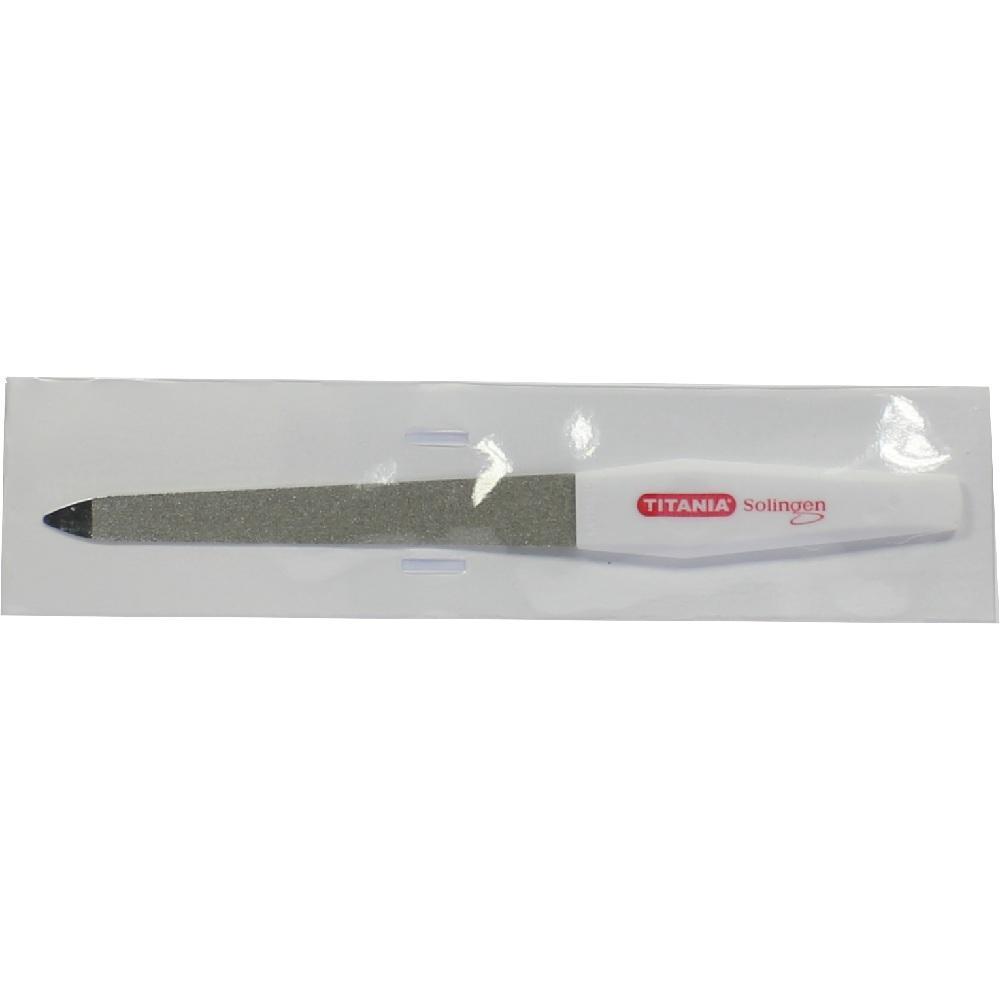 Eine Nagelfeile in einer Plastikverpackung.