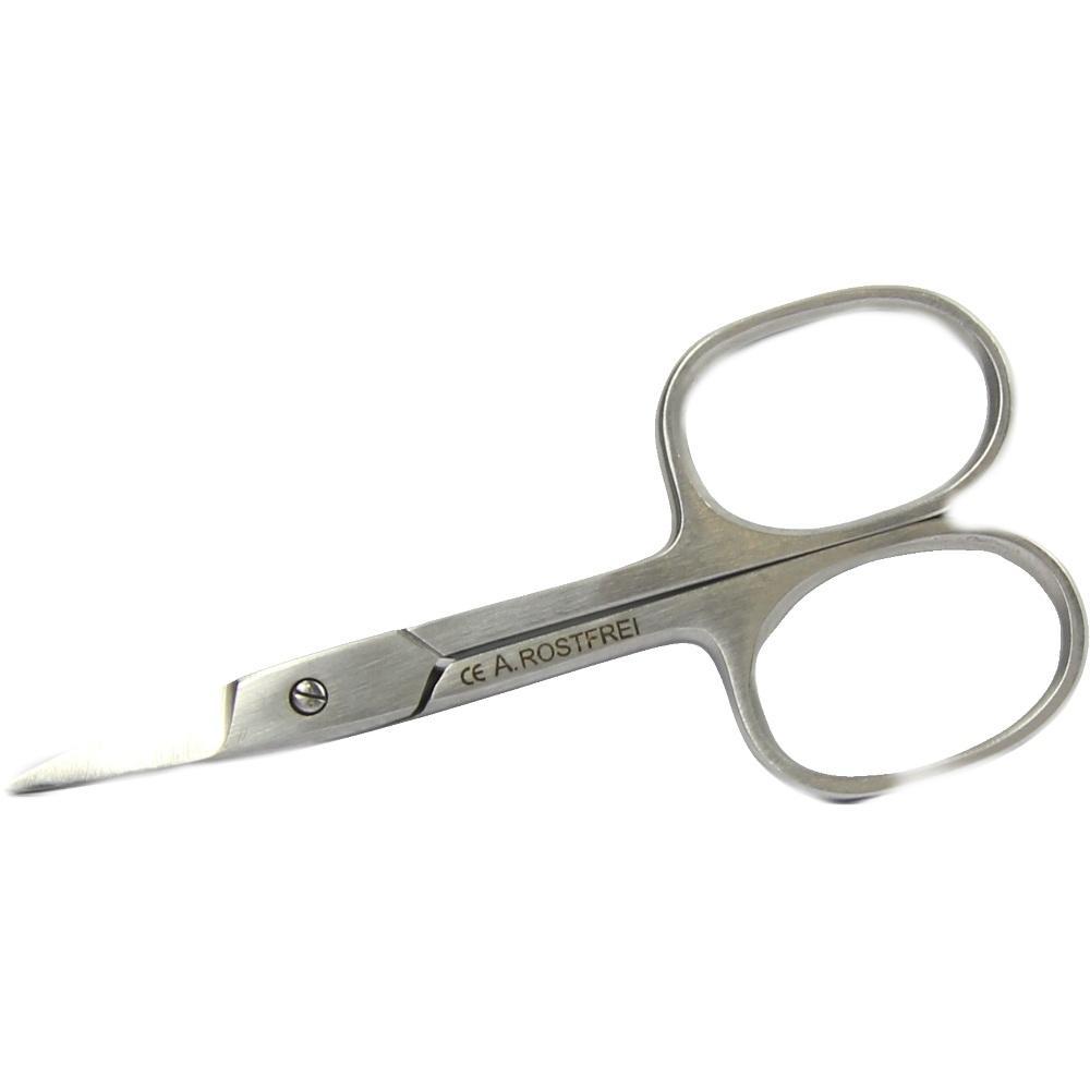 Kleine, silberne Nagelschere mit abgerundeten Spitzen.