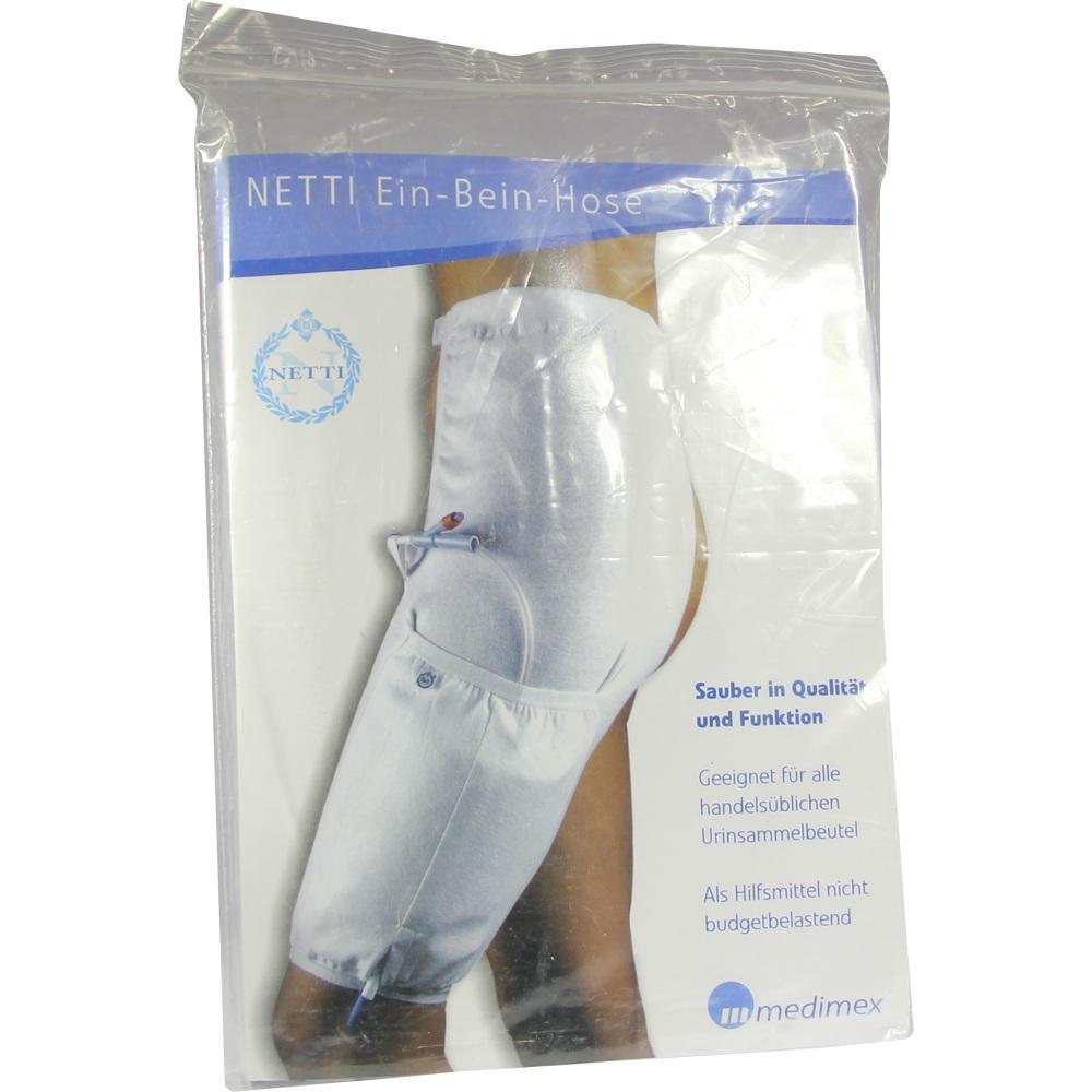 Verpackung mit Bein-Hose für Urinbeutel zur Unterstützung der Mobilität.