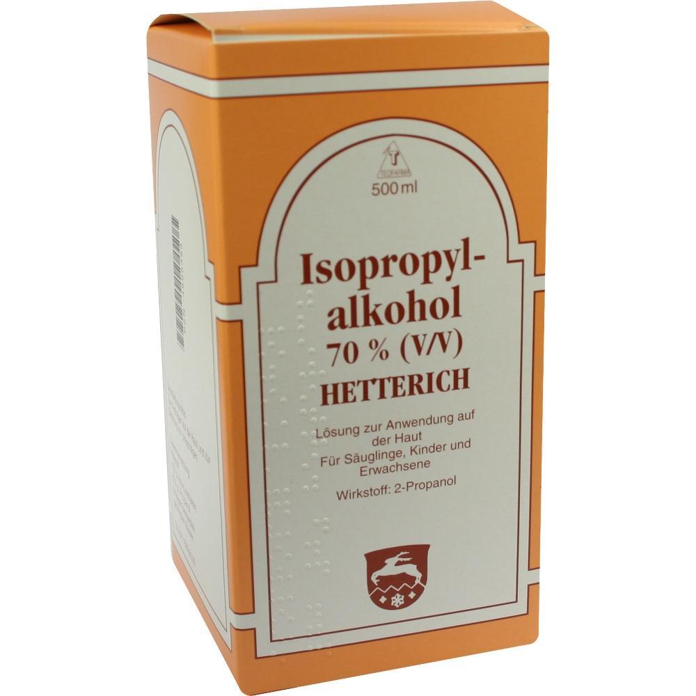 Eine orange-wei&szlig;e Verpackung mit Isopropylalkohol 70% f&uuml;r Hautanwendung.