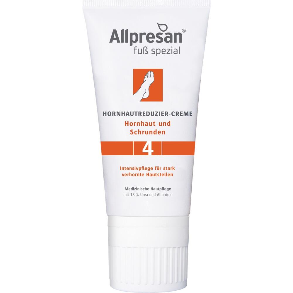 Wei&szlig;e Creme-Tube mit Aufschrift zur Pflege von Hornhaut und Schrunden.