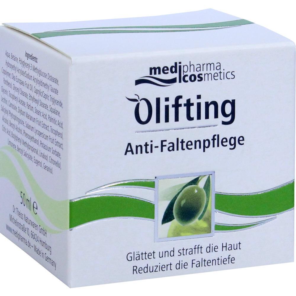 Die Verpackung zeigt eine Anti-Falten-Creme mit Oliven&ouml;l-Extrakt.